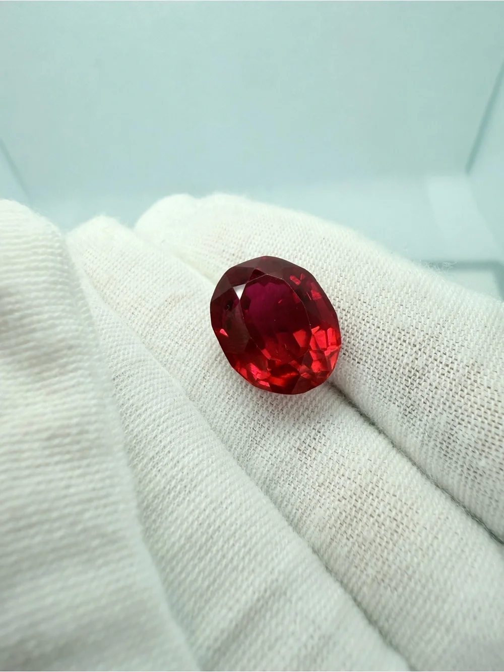 Red Oval Faceted Gemstone - Women Jewelry